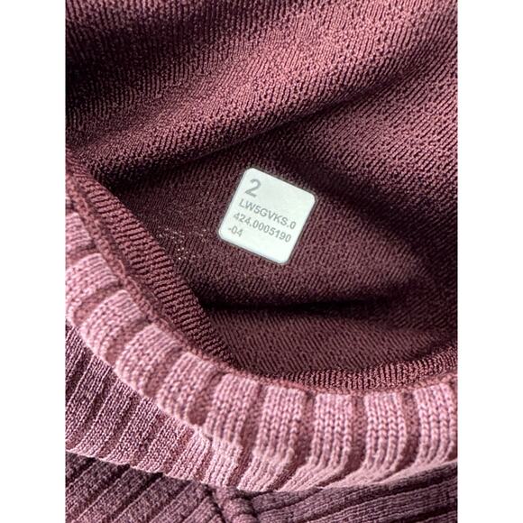 Lululemon Ribbed Softstreme Flared Casual Pant Regular Burgundy Gardy size 2 - Picture 10 of 14